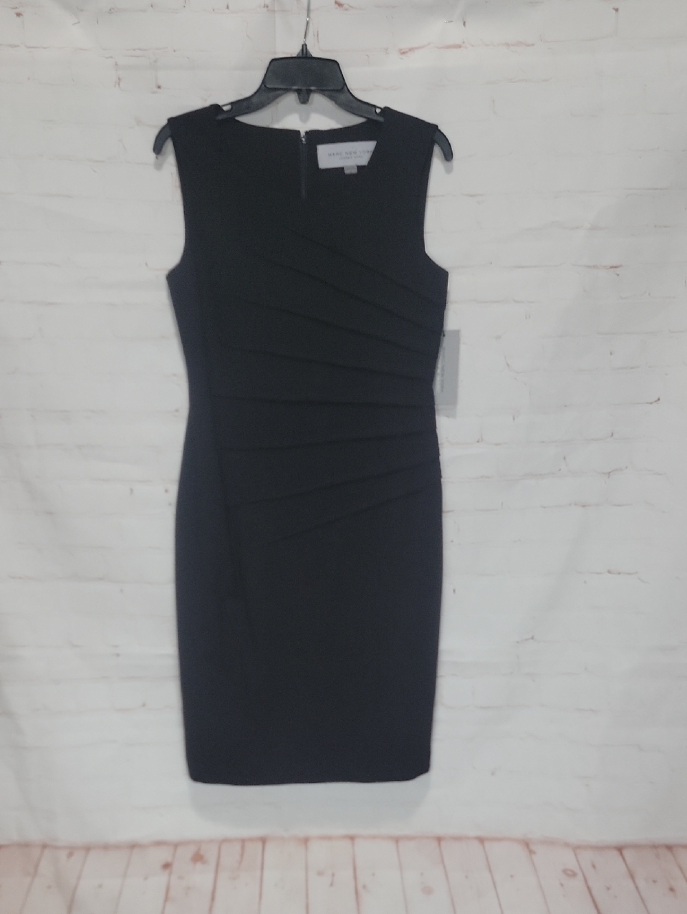 Marc New York Black Sleeveless Midi Sheath Dress